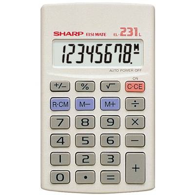 Image for SHARP EL-231L BASIC FUNCTION 8 DIGIT CALCULATOR WHITE from Mitronics Corporation