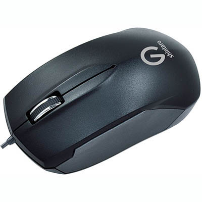 Image for SHINTARO 3 BUTTON OPTICAL MOUSE BLACK from York Stationers
