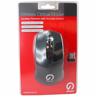 Image for SHINTARO 3 BUTTON WIRELESS RF MOUSE from Mitronics Corporation