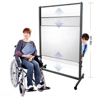 visionchart aspire mobile double sided vertical whiteboard non-magnetic 1950 x 1280mm