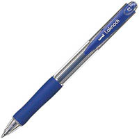 uni-ball sn100 laknock retractable ballpoint pen 0.7mm blue