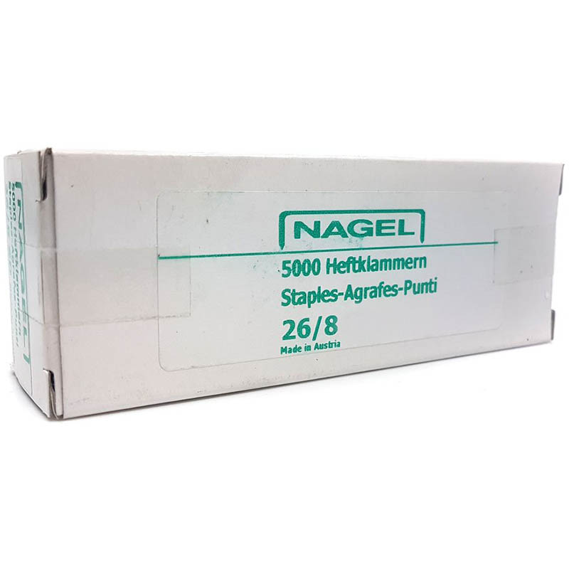 Image for NAGEL STAPLES 26/8 BOX 5000 from Clipboard Stationers & Art Supplies