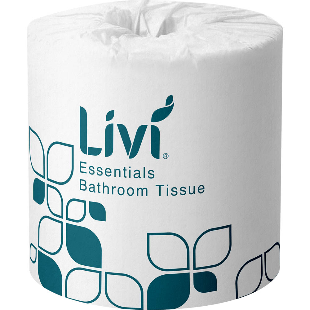 Image for LIVI ESSENTIALS 1001 TOILET TISSUE 2-PLY 400 SHEET CARTON 48 from York Stationers