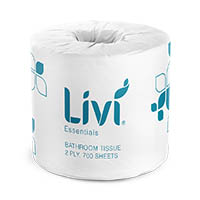 livi essentials toilet tissue 2-ply 700 sheet carton 48