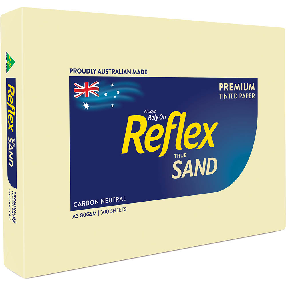 Image for REFLEX® COLOURS A3 COPY PAPER 80GSM SAND PACK 500 SHEETS from Clipboard Stationers & Art Supplies