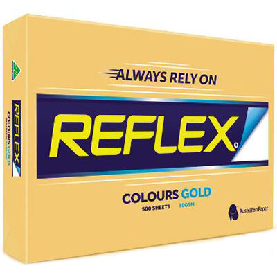 Image for REFLEX® COLOURS A3 COPY PAPER 80GSM GOLD PACK 500 SHEETS from Challenge Office Supplies