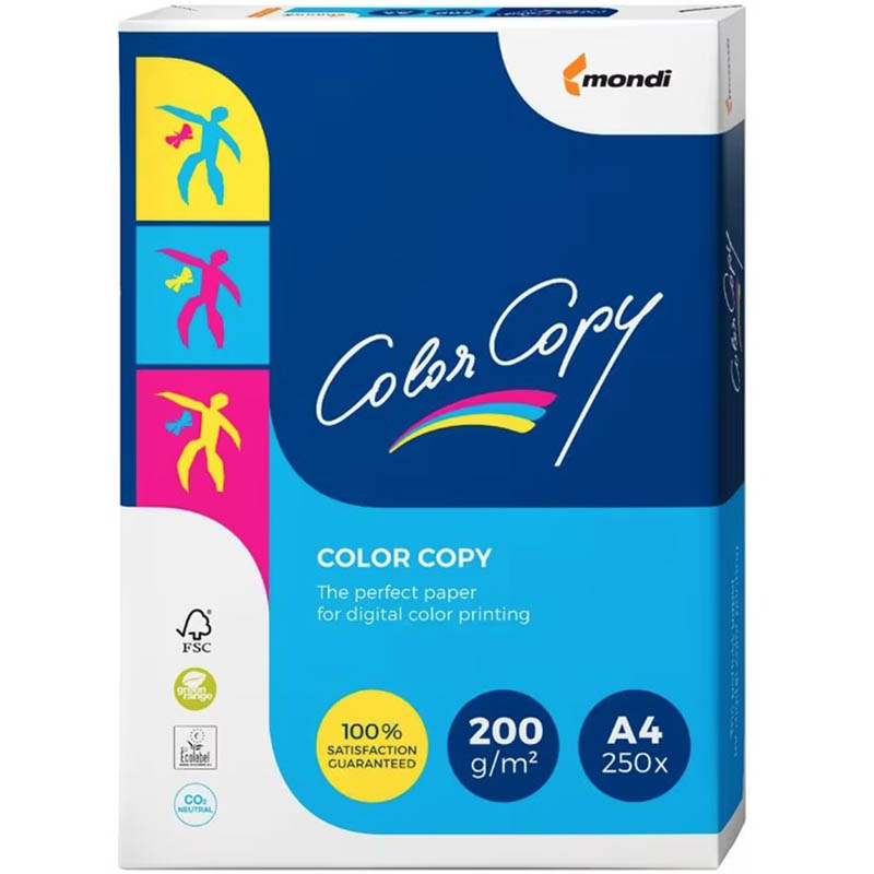 Image for MONDI COLOR COPY A4 COPY PAPER 200GSM WHITE PACK 250 SHEETS from Clipboard Stationers & Art Supplies