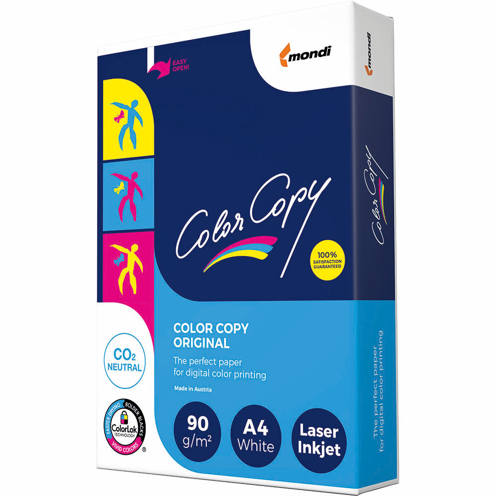 Image for MONDI COLOR COPY A4 COPY PAPER 90GSM WHITE PACK 500 SHEETS from Prime Office Supplies