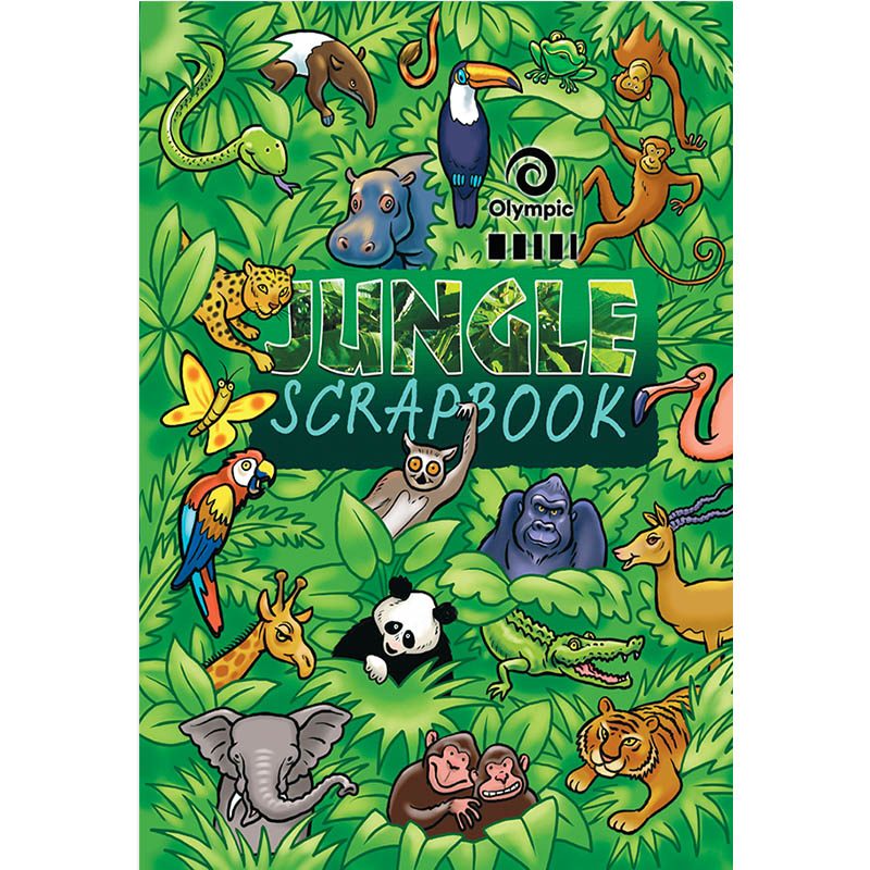 Image for OLYMPIC SJ64 SCRAPBOOK JUNGLE BLANK 67GSM 64 PAGE 335 X 240MM from That Office Place PICTON