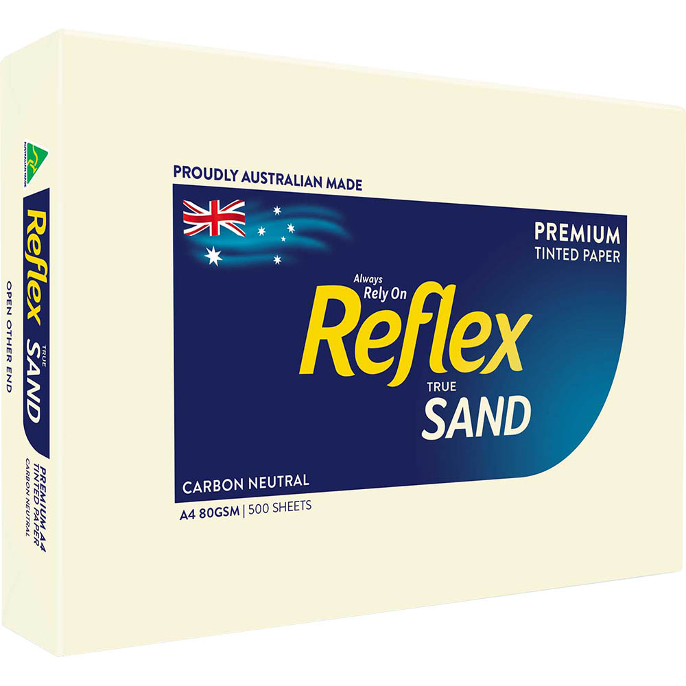 Image for REFLEX® COLOURS A4 COPY PAPER 80GSM SAND PACK 500 SHEETS from BusinessWorld Computer & Stationery Warehouse