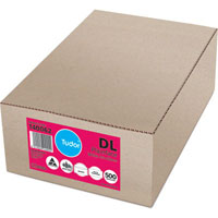 tudor dl envelopes banker plainface moist seal 80gsm 110 x 220mm white box 500