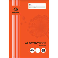 olympic t848 botany book feint ruled 8mm 55gsm 48 page a4 pack 20