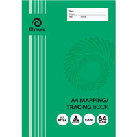 olympic mt64 mapping/tracing book blank 55gsm 64 page a4