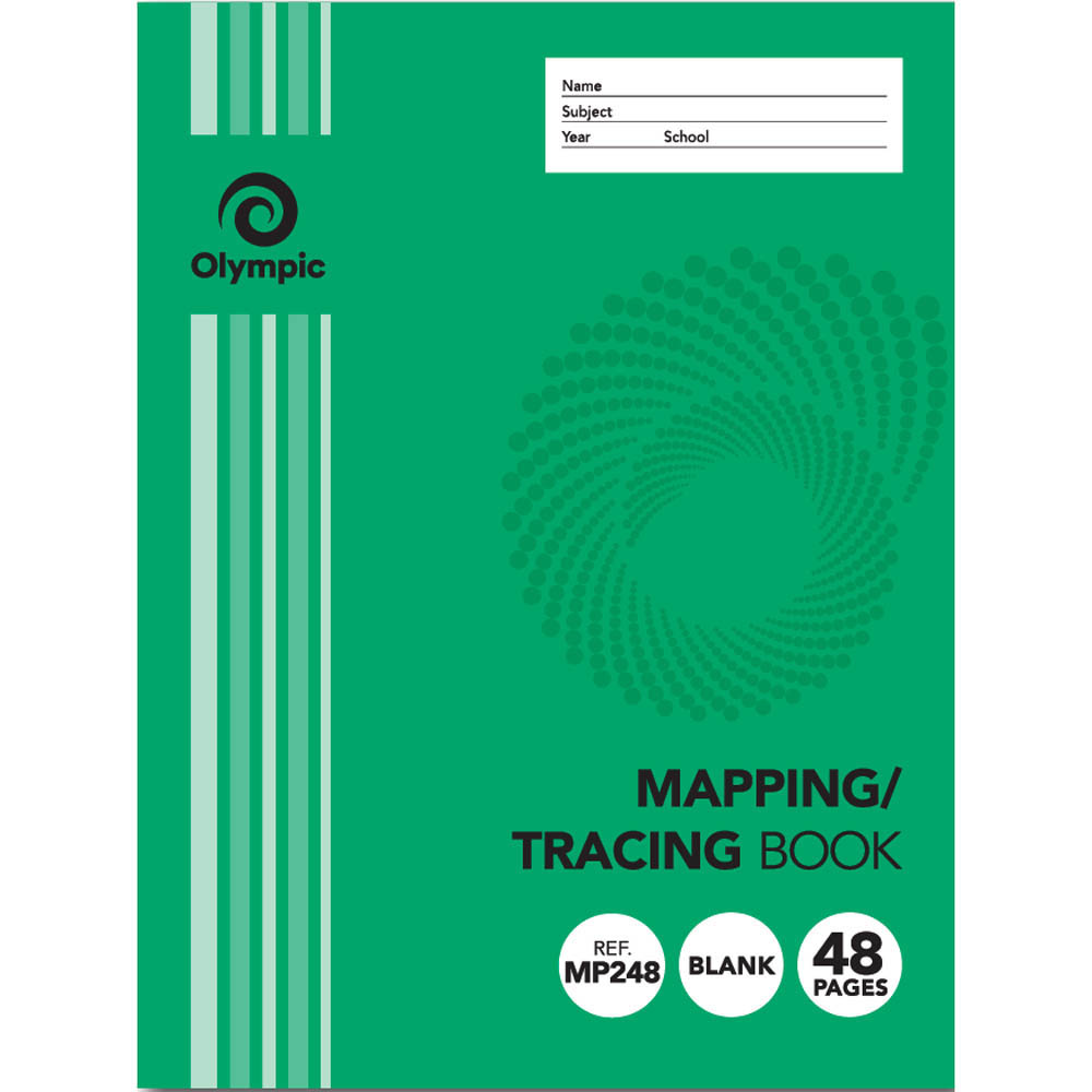 Image for OLYMPIC MP248 MAPPING/TRACING BOOK BLANK 55GSM 48 PAGE 225 X 175MM from York Stationers