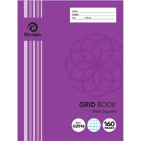 olympic g2516 grid book 5mm grid 55gsm 160 page 225 x 175mm