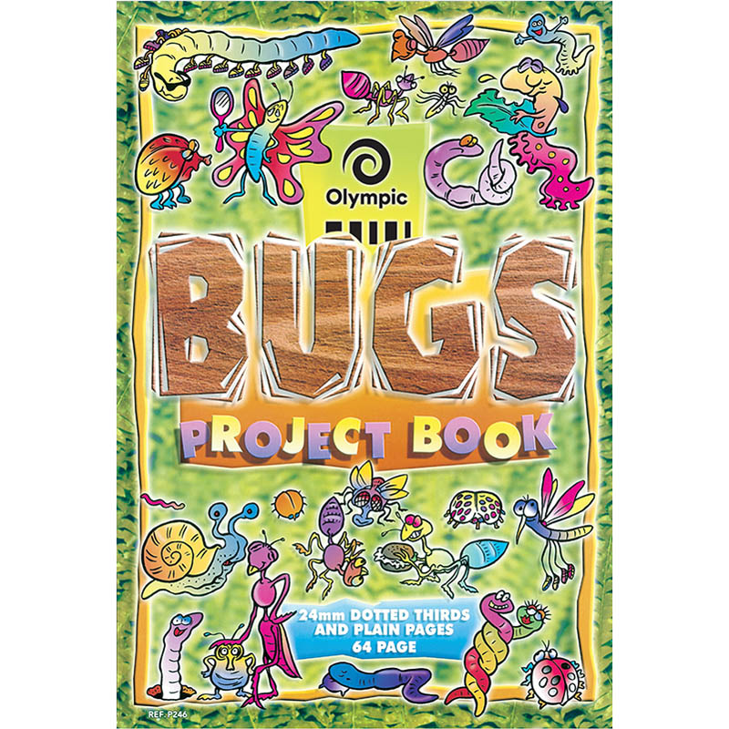 Image for OLYMPIC P246 BUGS PROJECT BOOK 24MM DOTTED THIRDS 64 PAGE 55GSM 335 X 240MM from Prime Office Supplies