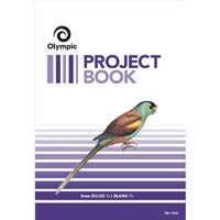 olympic p523 project book 8mm ruled 90gsm 24 page 335 x 240mm