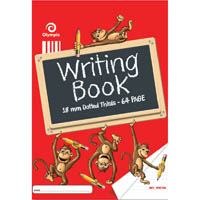 olympic wm186 writing book dotted thirds 18mm 55gsm 64 page 335 x 240mm monkeys