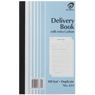 Image for OLYMPIC 633 DELIVERY BOOK CARBON DUPLICATE 100 LEAF 200 X 125MM from Challenge Office Supplies