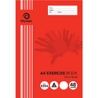 olympic e254 exercise book 25mm ruled 55gsm 48 page a4