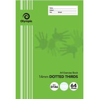 olympic d146i exercise book 14mm dotted thirds 55gsm 64 page a4