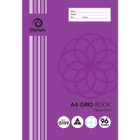 olympic g109 grid book 10mm grid 96 page 55gsm a4
