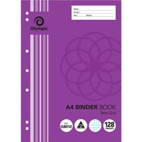 olympic gb512 binder book 5mm grid 128 page 55gsm a4