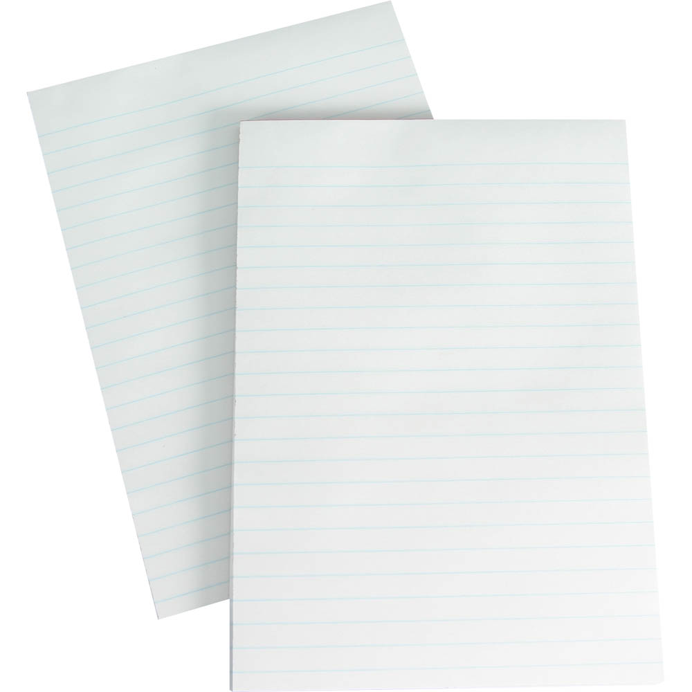Image for OLYMPIC WRITING PAD 8MM RULED 50GSM 200 PAGE A5 WHITE from Positive Stationery