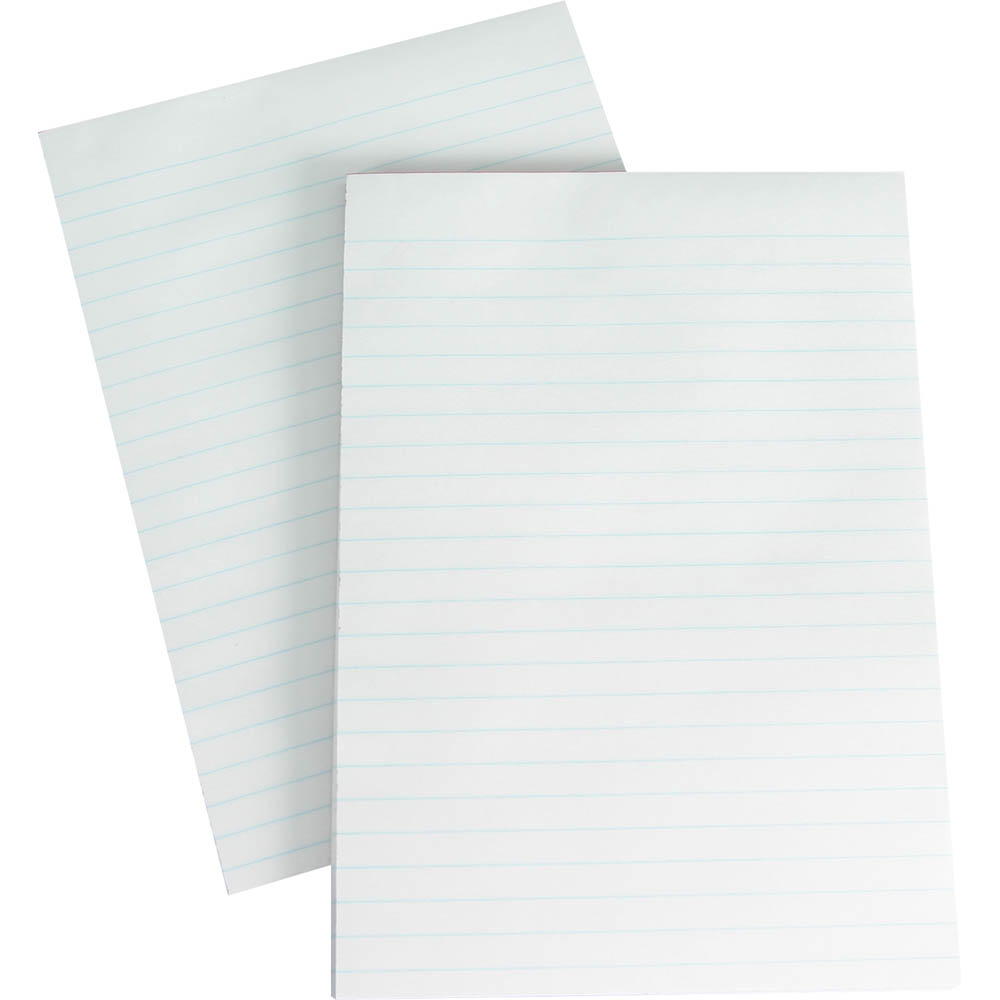 Image for OLYMPIC WRITING PAD 8MM RULED 50GSM 200 PAGE A4 WHITE from Olympia Office Products