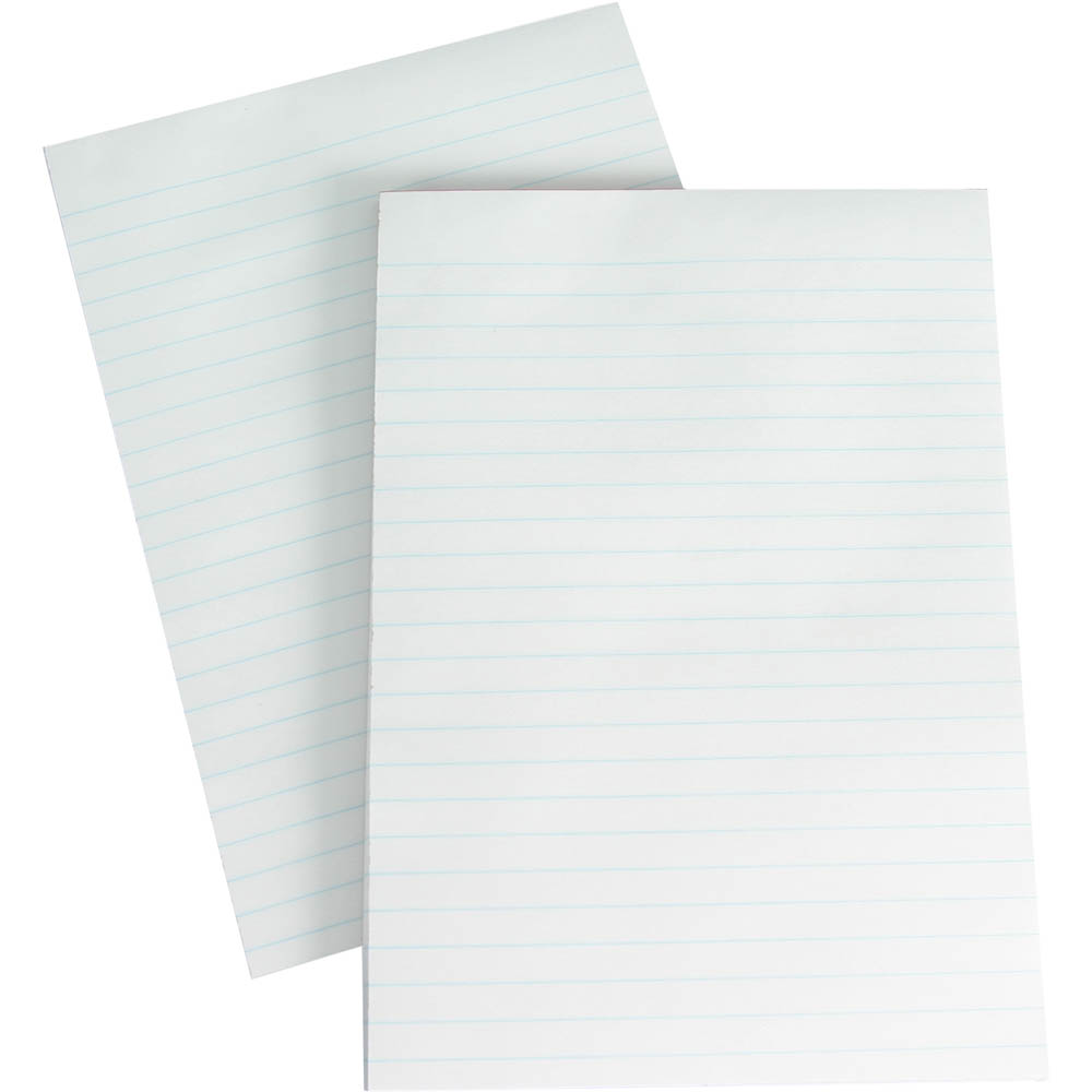 Image for OLYMPIC WRITING PAD 8MM RULED 55GSM 200 PAGE A4 WHITE from Prime Office Supplies