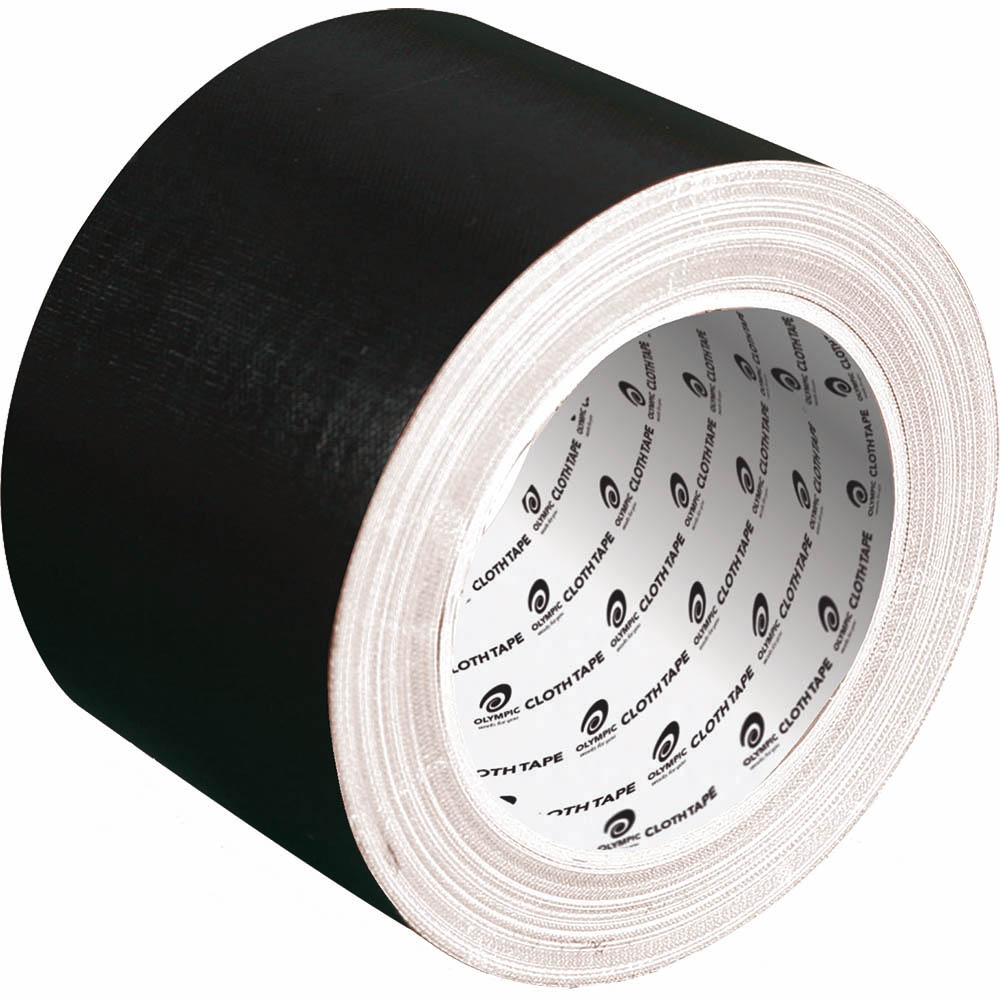 Image for OLYMPIC CLOTH TAPE 75MM X 25M BLACK from SNOWS OFFICE SUPPLIES - Brisbane Family Company