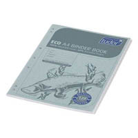 tudor b812 eco binder book 8mm ruled 128 page a4 blue platypus