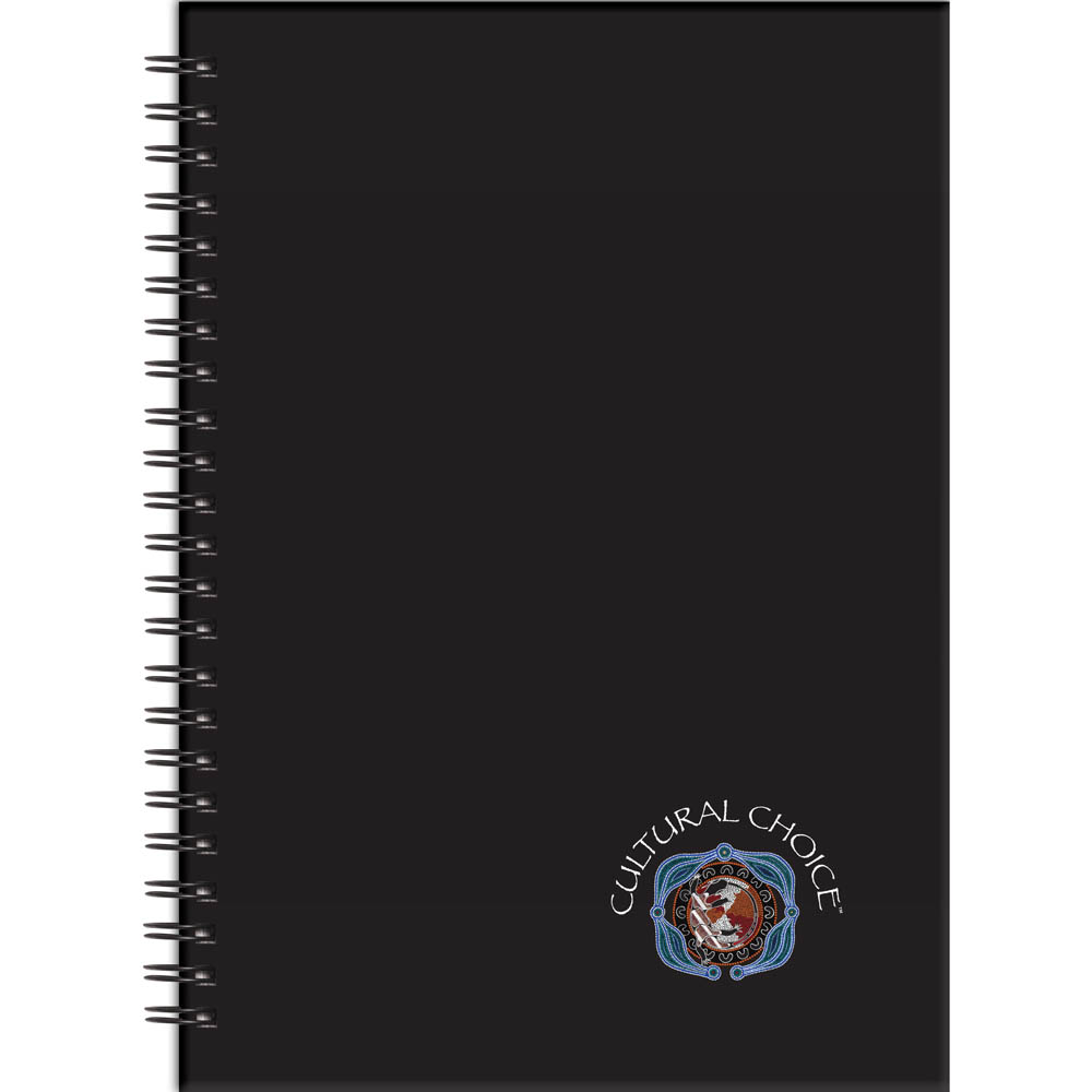 Image for CULTURAL CHOICE NOTEBOOK HARD COVER 8MM RULED 70GSM 120 PAGE A5 BLACK from Mercury Business Supplies