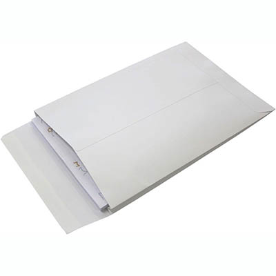 Image for TUDOR C4 ENVELOPES POCKET EXPANDABLE PLAINFACE STRIP SEAL 100GSM 340 X 229MM WHITE BOX 100 from Office Express