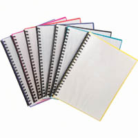 olympic display book ribbed clear front cover a4 assorted pack 20