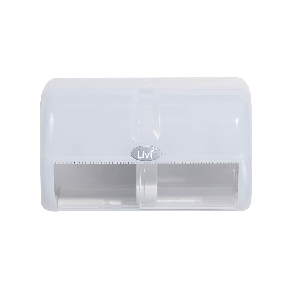 Image for LIVI TWIN TOILET ROLL DISPENSER SIDE-BY-SIDE from Positive Stationery