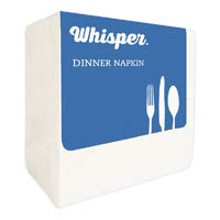 whisper quilted dinner napkin gt 2-ply white carton 10