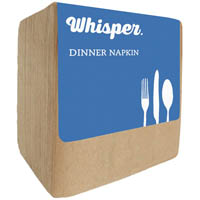 whisper quilted dinner napkin gt 2-ply kraft carton 10