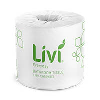 livi basics toilet tissue 1-ply 1000 sheet carton 48