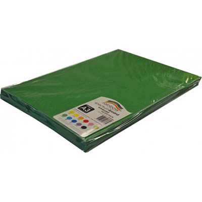 Image for RAINBOW SPECTRUM BOARD 220GSM A3 EMERALD GREEN PACK 100 from Office Heaven