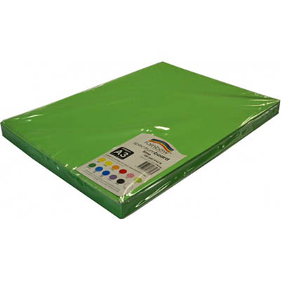 Image for RAINBOW SPECTRUM BOARD 220GSM A3 LIME PACK 100 from Australian Stationery Supplies