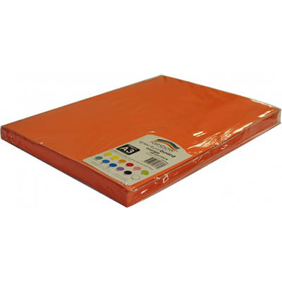 Image for RAINBOW SPECTRUM BOARD 220GSM A3 ORANGE PACK 100 from Challenge Office Supplies