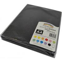 rainbow spectrum board 220gsm a4 black pack 100