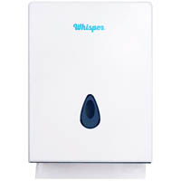 whisper slimline multifold dispenser white