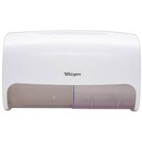 whisper standard dual toilet roll holder horizontal white
