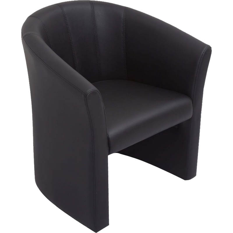 Image for RAPIDLINE SPACE EXECUTIVE TUB CHAIR SINGLE SEATER PU BLACK from Office Heaven