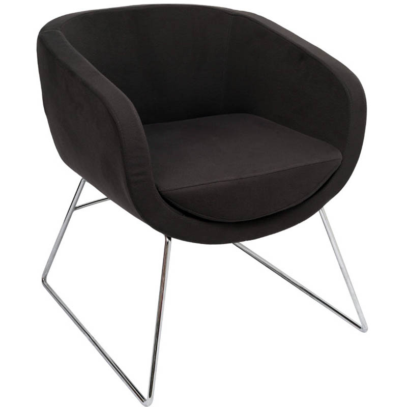 Image for RAPIDLINE SPLASH CUBE LOUNGE CHAIR SINGLE SEAT CHARCOAL from That Office Place PICTON