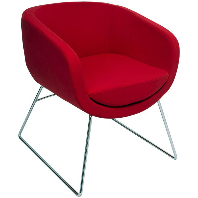 Image for RAPIDLINE SPLASH CUBE LOUNGE CHAIR SINGLE SEAT RED from Olympia Office Products