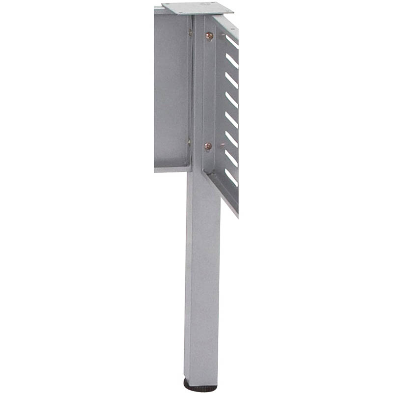 Image for RAPID SPAN CORNER WORKSTATION SQUARE POLE BRUSHED SILVER from That Office Place PICTON