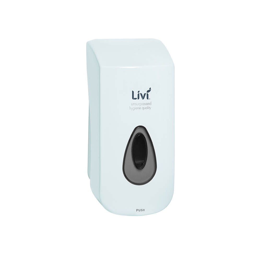 Image for LIVI SOAP AND SANITISER DISPENSER 1 LITRE WHITE from Clipboard Stationers & Art Supplies